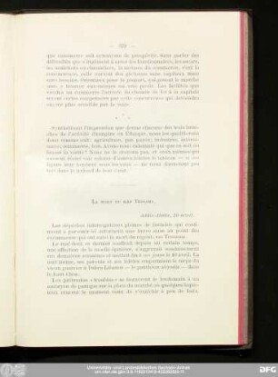 La mort du ras Tessama.