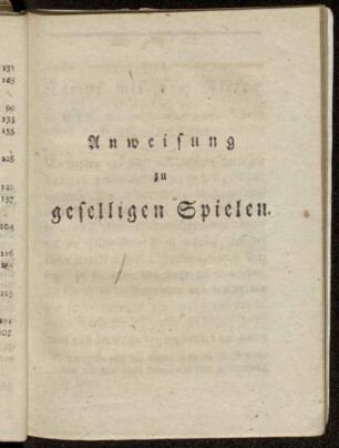 Anweisung zu geselligen Spielen