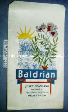 Tüten für Heilkräuter "Baldrian" mit Banderole