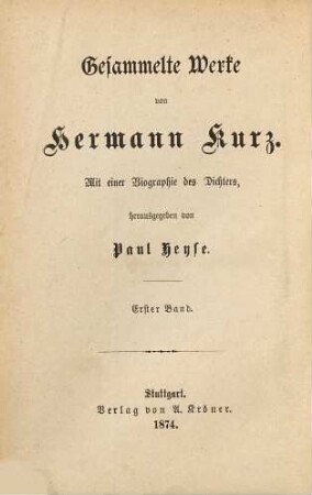 Gesammelte Werke, 1. Gedichte