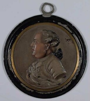 Bildnismedaillon mit Zinnrelief von Jacques Necker