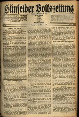 Ausgabe vom Freitag, den 28. Oktober 1921.