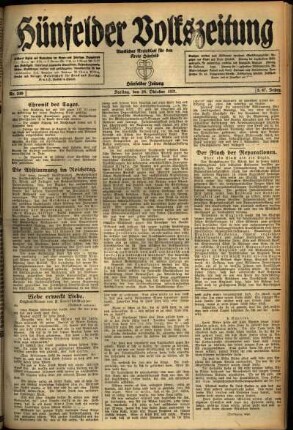 Ausgabe vom Freitag, den 28. Oktober 1921.