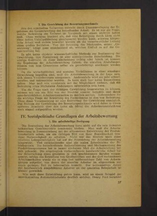 IV. Sozialpolitische Grundlagen der Arbeitsbewertung