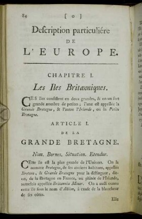 Chapitre I. Les Iles Britanniques.