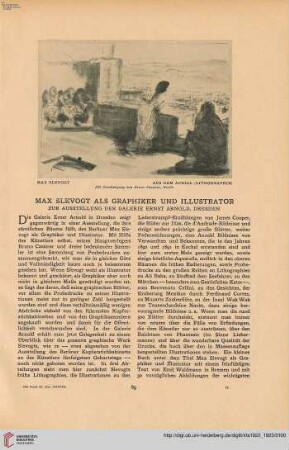 38: Max Slevogt als Graphiker und Illustrator : zur Ausstellung der Galerie Ernst Arnold, Dresden