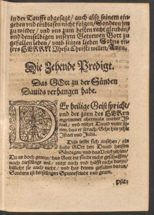 Die Zehende Predigt.