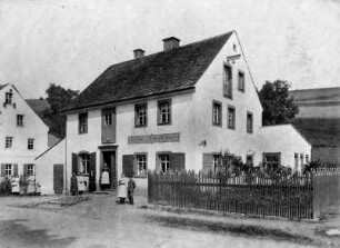 Bäckerei Reinhardt Heine : li. das Gebäude der Fleischerei Teucher