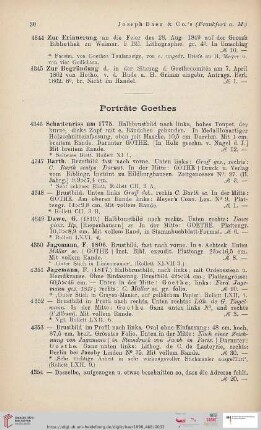 Porträte Goethes (Nr. 4346 - 4375)