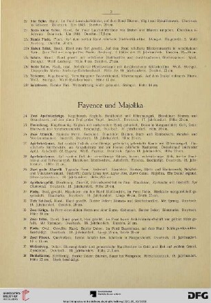 Fayence, Majolika, Porzellan (Nr. 24-216)