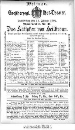 Das Käthchen von Heilbronn
