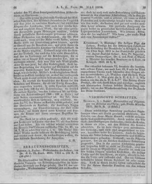 Gebser, A. R.: Die heiligen Tage des Lebens. Königsberg: Hartung 1833