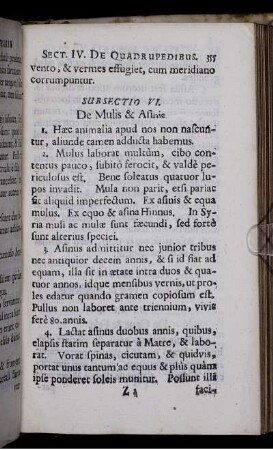 Subsectio VI. De Mulis & Asinis