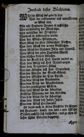 Innhalt dises Büchleins.