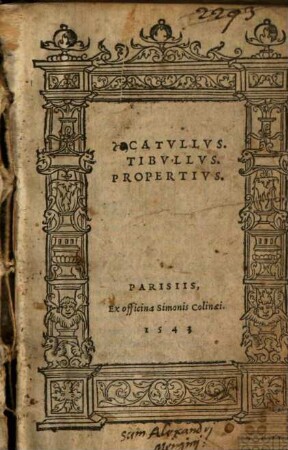 Catullus, Tibullus, Propertius