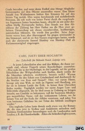 Carl Justi über Hogarth