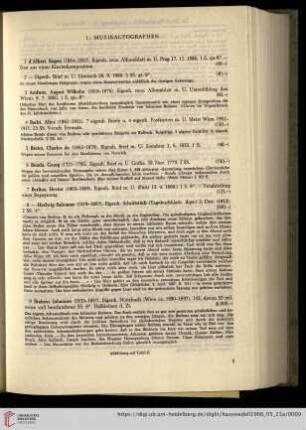 1. Musikautographen (Nr. 1-184)