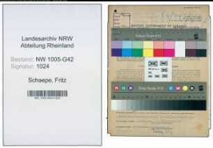 Entnazifizierung Fritz Schaepe , geb. 19.09.1894 (Friseur)