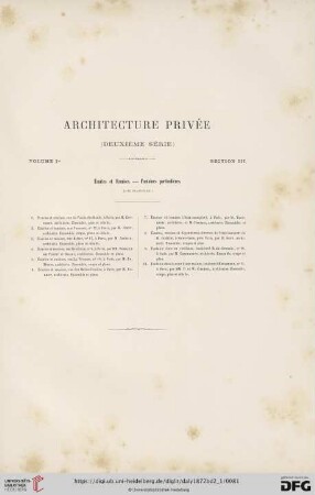 Section III: Écuries et Remises - Fontaines particulières