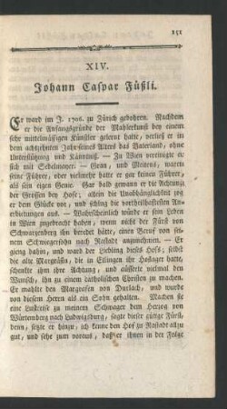 XIV. Johann Caspar Füßli.