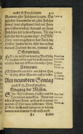 Am neundten Sontag nach der H. Dreyfaltigkeit.