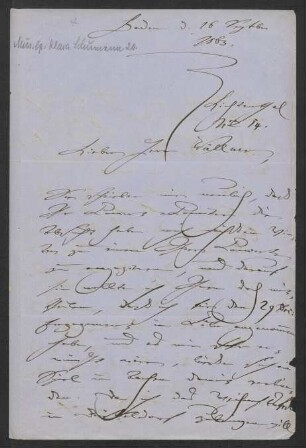 Brief an Franz Wüllner : 16.09.1863
