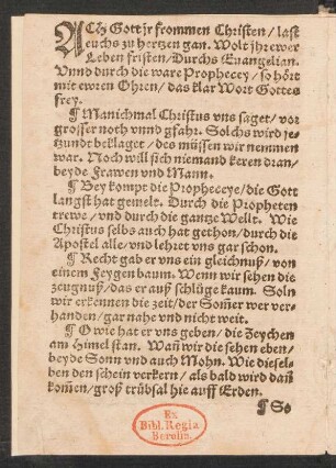 ACH Gott jr frommen Christen/ last || euchs zu hertzen gan.