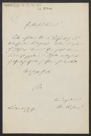 Brief an Friedrich Wilhelm Jähns : 09.02.1869
