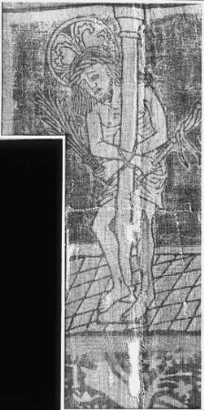 Berlin, Christus an Geißelsäule ?; Zeugdruck der deutschen Schule ?, urspr. Berlin, Kunstkammer; heutiger Verbleib ?