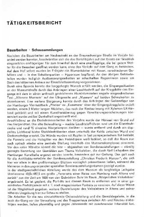 Bauarbeiten - Schausammlungen
