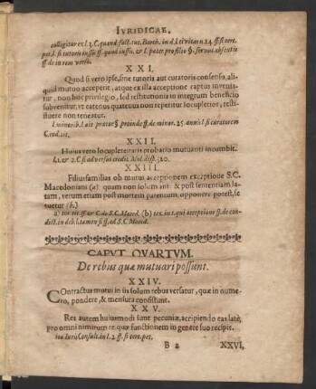 Caput Quatum. De rebus quae mutuari possunt.