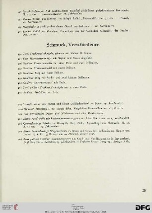 Schmuck, Verschiedenes ( Nr. 394-408)