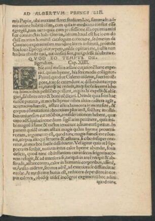 Quod Eo Tempus Deligendum. Cap. XIIII.