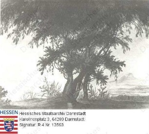 Darmstadt, Hoftheater / Bühnenbild zur Oper 'Afrikanerin' von G[iacomo] Meyerbeer (1791-1864)