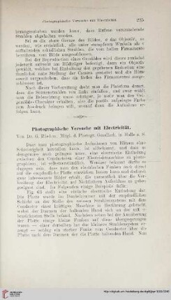 Photographische Versuche mit Electricität