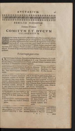 Familiae Nassoviae Stemma Primum Comitum Et Ducum Geldrensium.