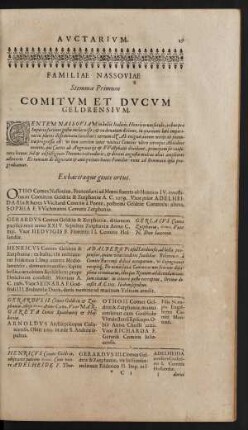 Familiae Nassoviae Stemma Primum Comitum Et Ducum Geldrensium.