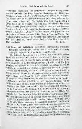 303-304 [Rezension] Aus Natur und Geisteswelt