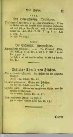 Einzelne Theile von Fischen