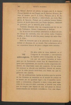 Ley sobre seguros.