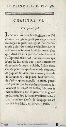 Chap. VI. : Du grand goût