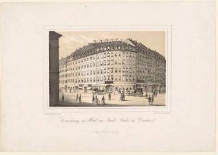 Das Hotel Stadt Berlin am Neumarkt Ecke Augustusstraße in Dresden
