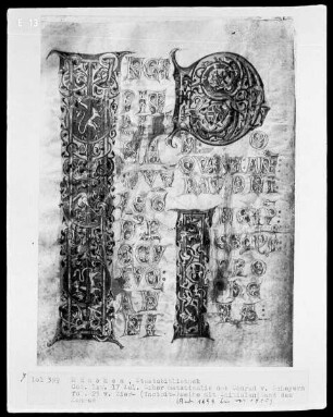 Liber matutinalis des Konrad von Scheyern — Incipit mit Initialen I, D, I und Kapitalen, Folio 25verso