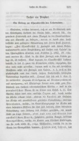 253-258 Luther ein Prophet : ein Beitrag zur Charakteristik des Reformators