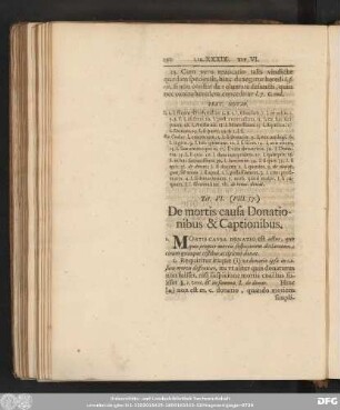 Tit. VI. (VIII. 57.) De mortis causa Donationibus & Capitionibus.