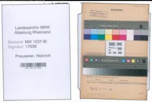 Entnazifizierung Heinrich Preussner , geb. 25.07.1894 (Rektor)