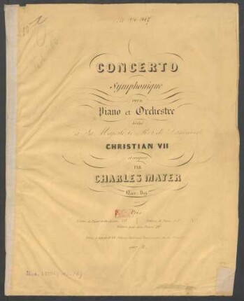 Concerto Symphonique Pour Piano et Orchestre : Œuv: 89.