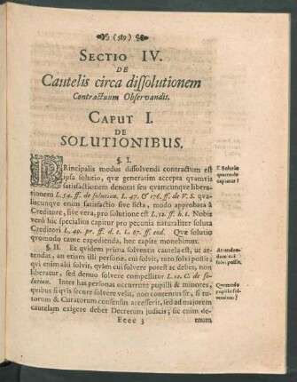 Caput I. De Solutionibus.
