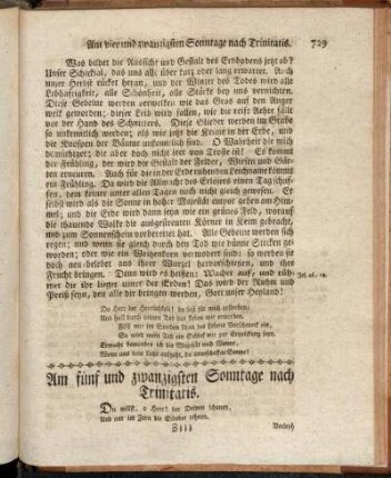 Am fünf und zwanzigsten Sonntage nach Trinitatis.