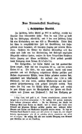 II. Das Limeskastell Saalburg